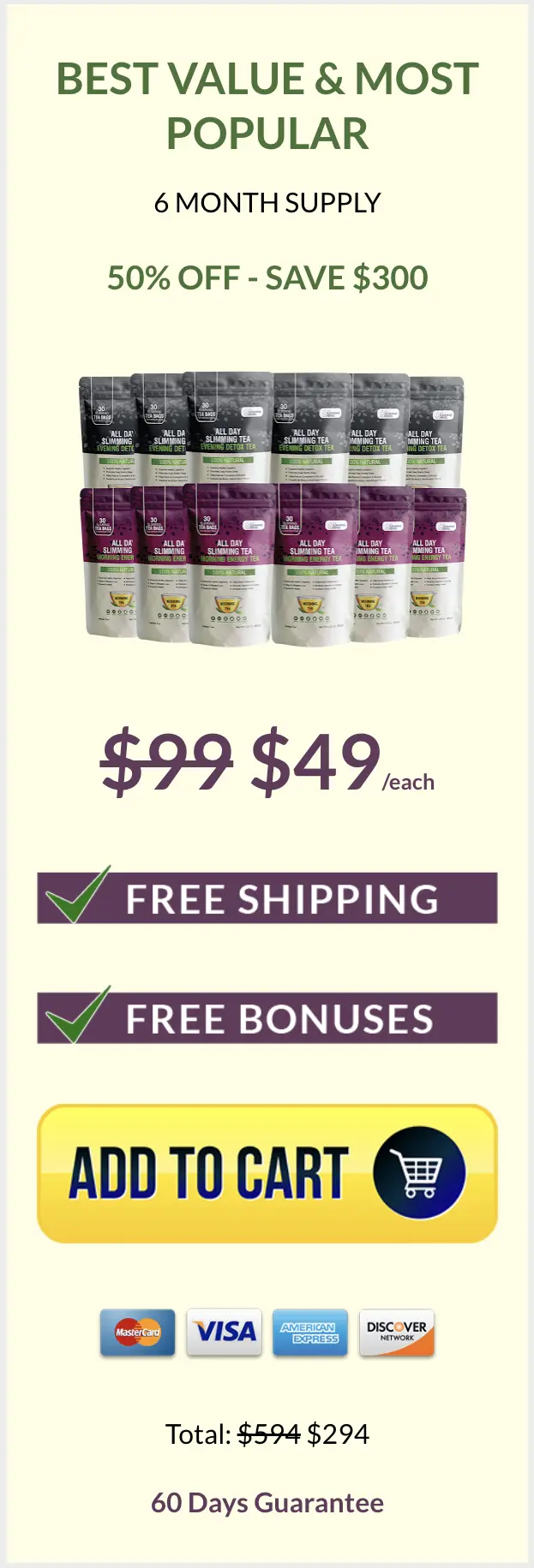 All Day Slimming Tea 6 packets